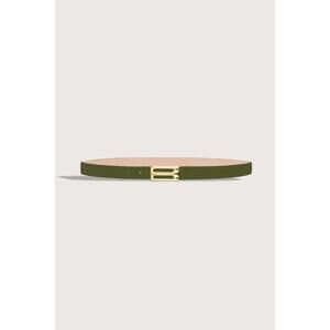 NEW VICTORIA BECKHAM women's frame leather belt in khaki